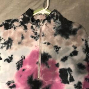 Pink Tie-Dye Quarter Zip Pullover